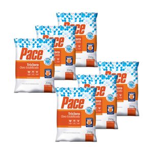 KIT 6 PASTILHAS CLORO PACE TRICLORO 90%